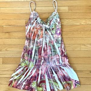 Ocean Breeze Ed Hardy Style Mini Dress Size L (juniors)